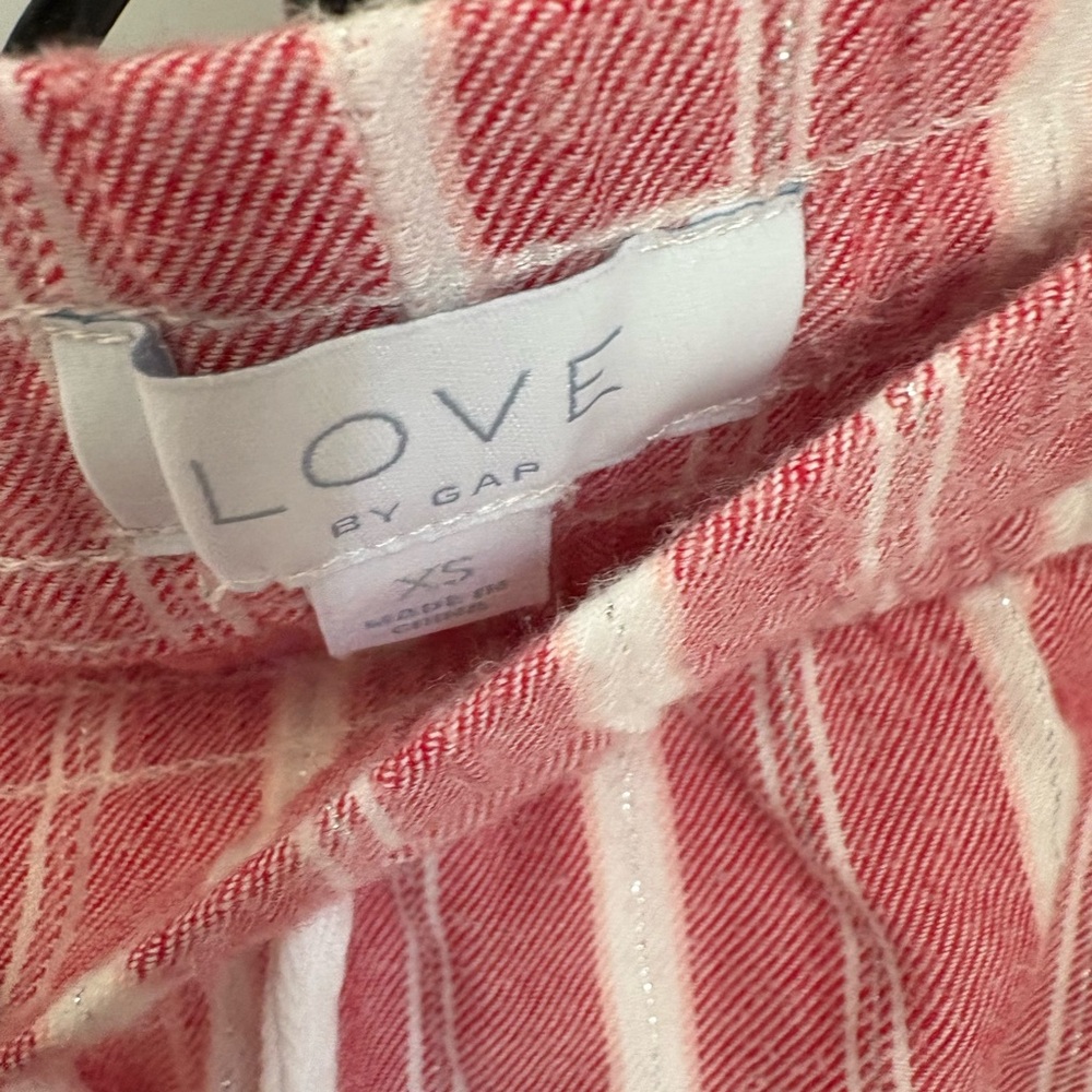 Love by Gap Red Plaid Pajama Set